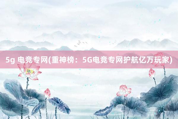 5g 电竞专网(重神榜：5G电竞专网护航亿万玩家)