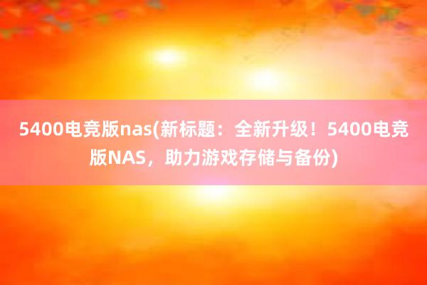 5400电竞版nas(新标题：全新升级！5400电竞版NAS，助力游戏存储与备份)