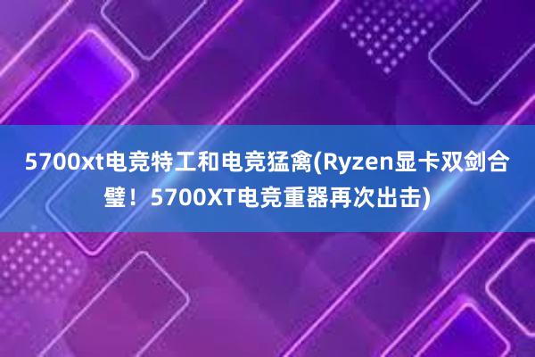 5700xt电竞特工和电竞猛禽(Ryzen显卡双剑合璧！5700XT电竞重器再次出击)