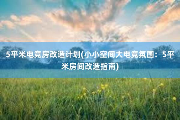 5平米电竞房改造计划(小小空间大电竞氛围：5平米房间改造指南)