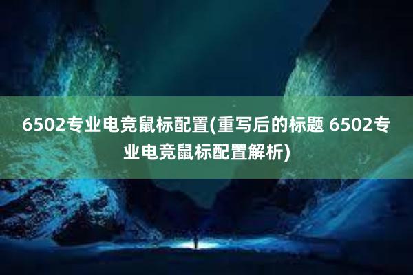 6502专业电竞鼠标配置(重写后的标题 6502专业电竞鼠标配置解析)