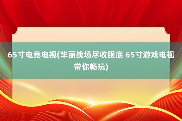 65寸电竞电视(华丽战场尽收眼底 65寸游戏电视带你畅玩)