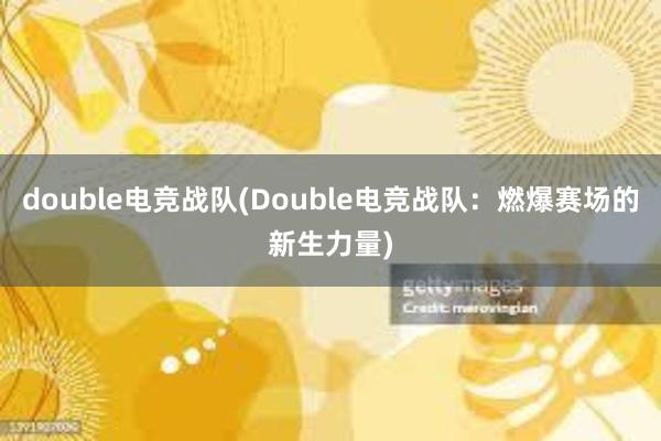 double电竞战队(Double电竞战队：燃爆赛场的新生力量)