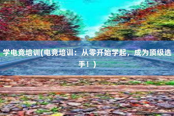 学电竞培训(电竞培训：从零开始学起，成为顶级选手！)