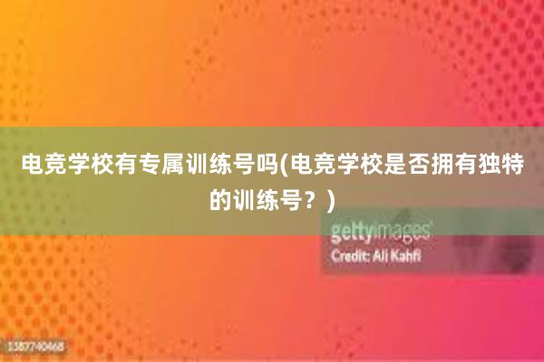 电竞学校有专属训练号吗(电竞学校是否拥有独特的训练号？)