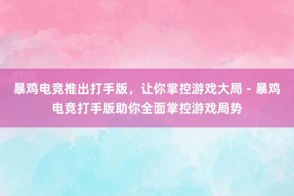 暴鸡电竞推出打手版，让你掌控游戏大局 - 暴鸡电竞打手版助你全面掌控游戏局势