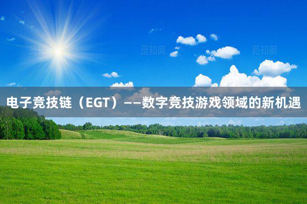 电子竞技链（EGT）——数字竞技游戏领域的新机遇