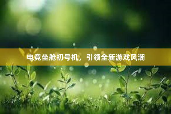 电竞坐舱初号机，引领全新游戏风潮